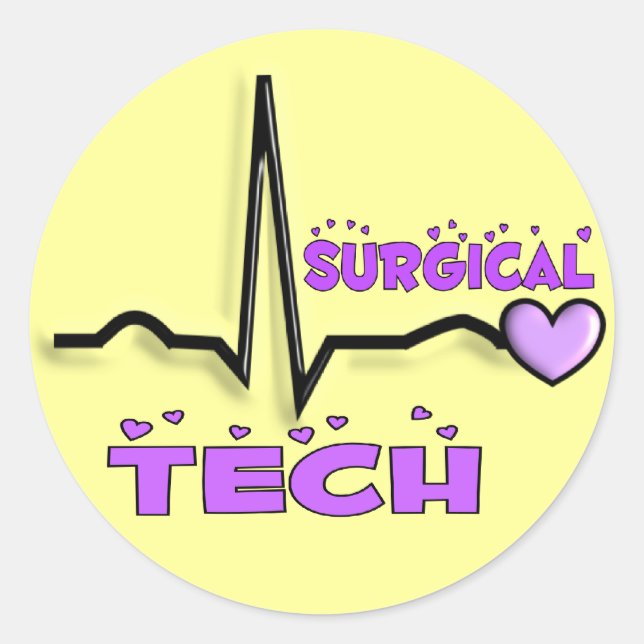 Surgical Tech Gifts  QRS Design Classic Round Sticker (Front)
