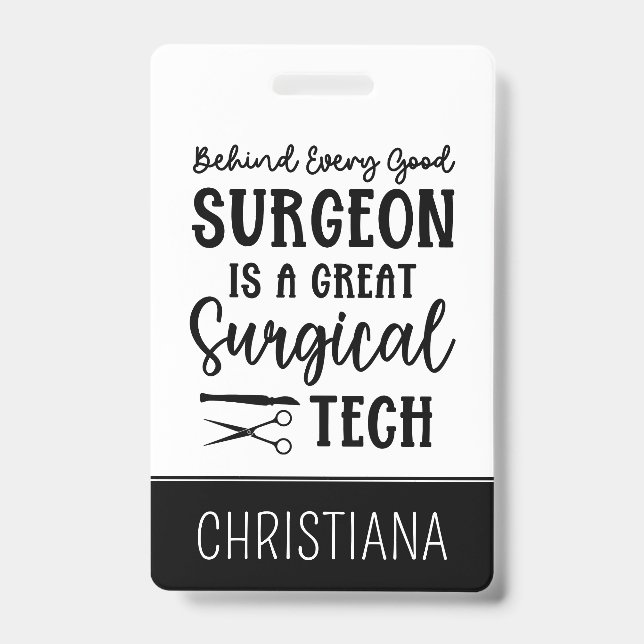 Surgical Tech | Surgical Technologist Appreciation ID Badge (Front)
