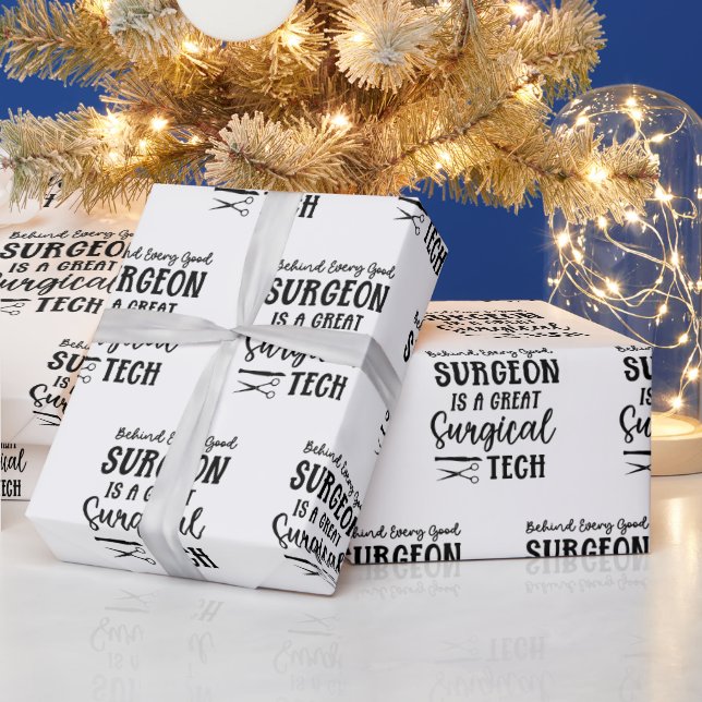 Surgical Tech | Surgical Technologist Appreciation Wrapping Paper (Holidays)