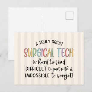Surgical Tech Surgical Technologist OR Tech Postcard