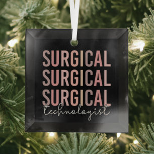 Surgical Technologist Surgical Tech Surgery Tech Glass Tree Decoration