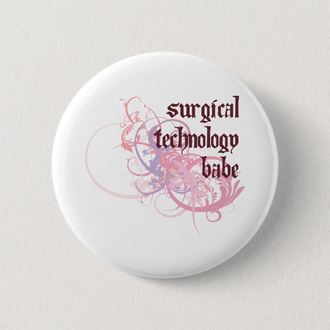 Surgical Technology Babe 6 Cm Round Badge (Front)