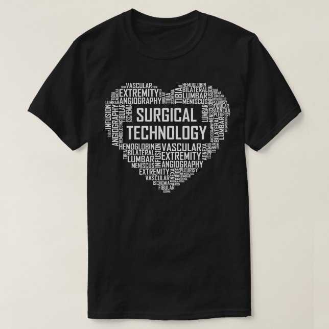 Surgical Technology Heart T-Shirt (Design Front)