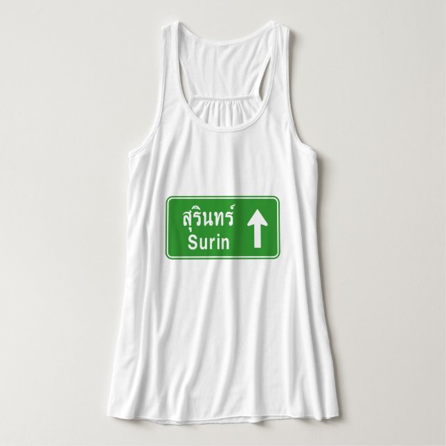 Surin Ahead ⚠ Thai Highway Traffic Sign ⚠ Singlet (Design Front)
