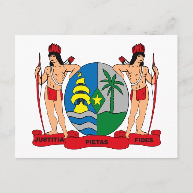 Suriname Coat of Arms Postcard (Front)