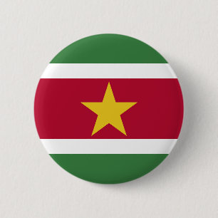 Suriname Flag 6 Cm Round Badge