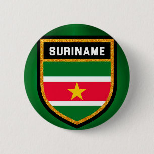 Suriname Flag 6 Cm Round Badge