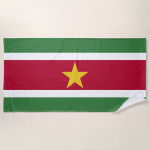 Suriname Flag Beach Towel