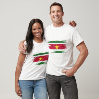 Suriname Flag Brush Art