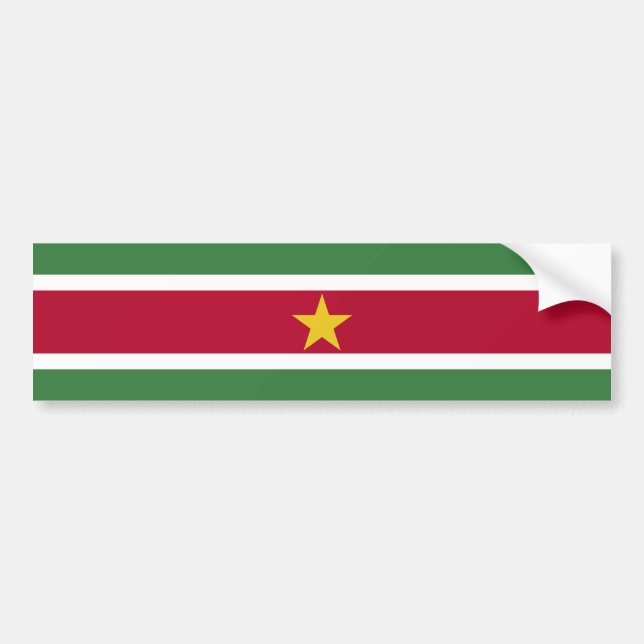 Suriname Flag Bumper Sticker (Front)