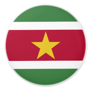 Suriname Flag Ceramic Knob