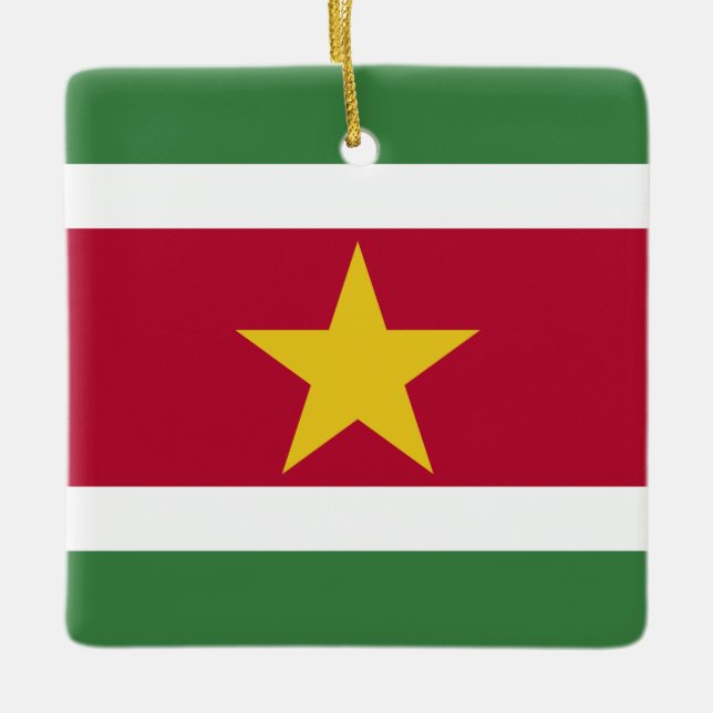 Suriname Flag  Ceramic Ornament (Front)