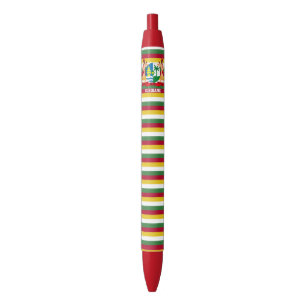 Suriname Flag Cute Patriotic Black Ink Pen