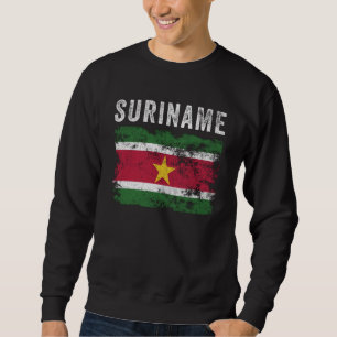 Suriname Flag Distressed Surinamese Flag Sweatshirt