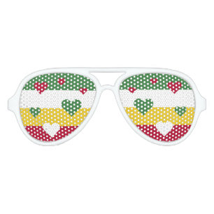 Suriname Flag Fun Patriotic Aviator Sunglasses