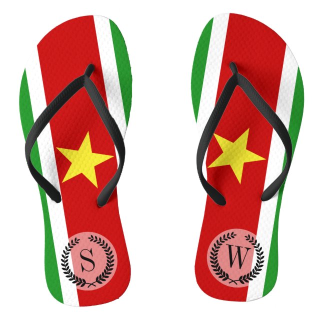 Suriname Flag | Jandals (Footbed)