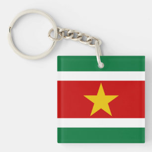 Suriname Flag  Key Ring