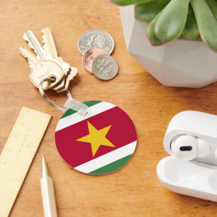 Suriname flag key ring