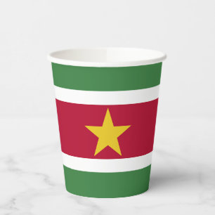Suriname Flag Paper Cups