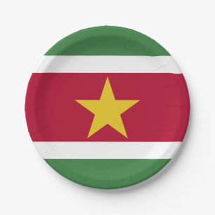 Suriname Flag Paper Plate