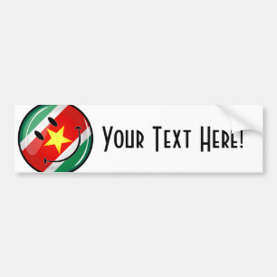 Suriname Flag Smiling Face Bumper Sticker