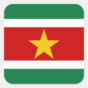 Suriname Flag Square Sticker
