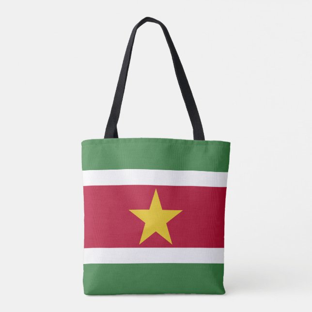 Suriname Flag Tote Bag (Back)