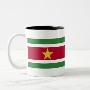 Suriname Flag Two-Tone Coffee Mug