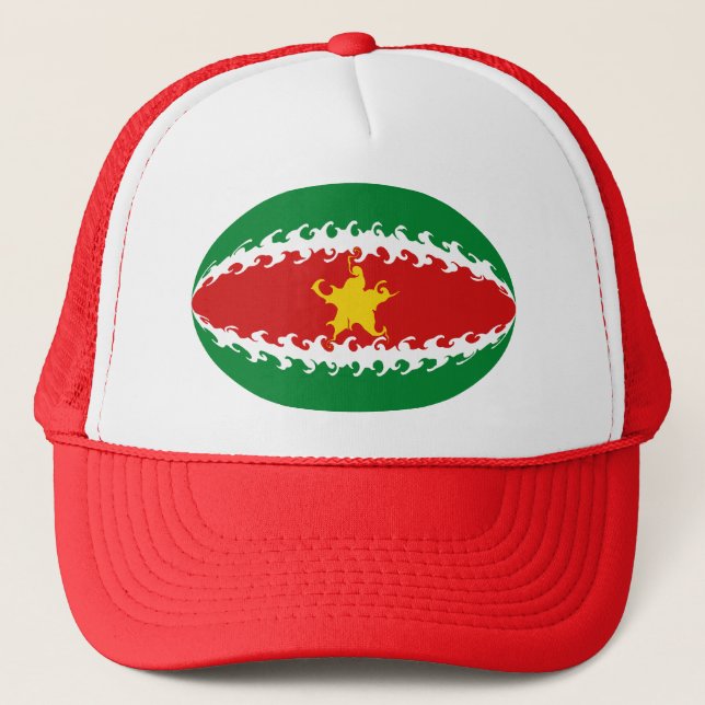Suriname Gnarly Flag Hat (Front)