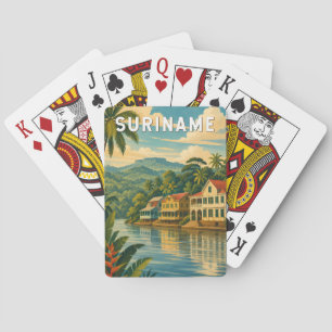 Suriname Illustration Travel Art Vintage Playing Cards