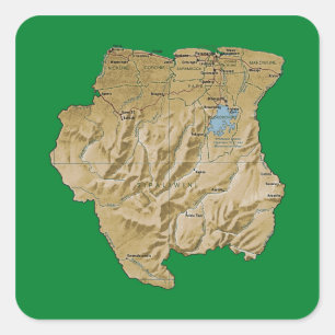 Suriname Map Sticker