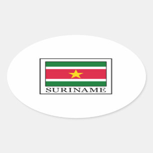 Suriname Oval Sticker