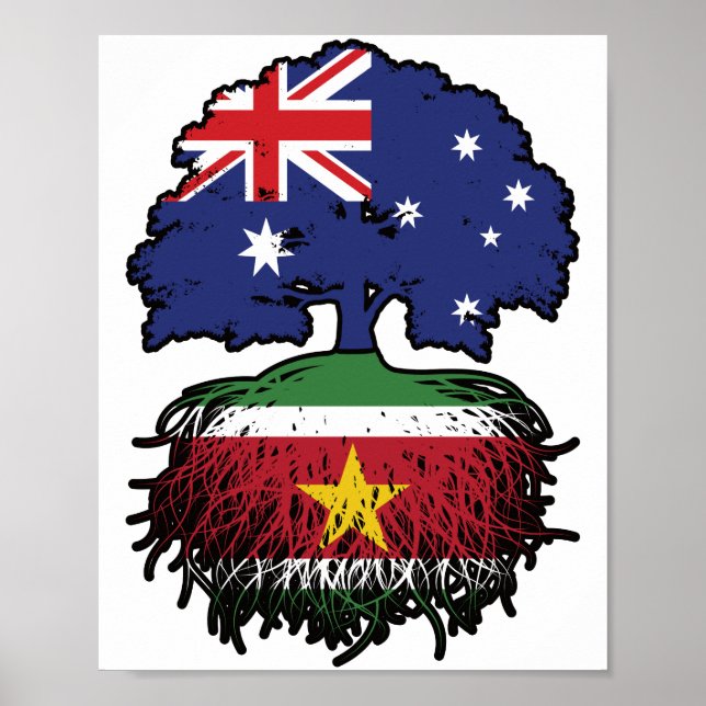 Suriname Surinamese Australian Australia Tree Root Poster (Front)