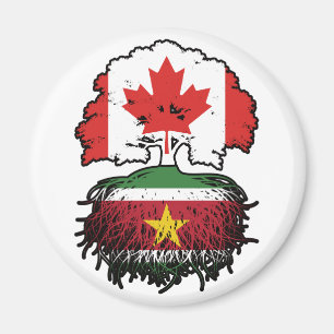 Suriname Surinamese Canadian Canada Tree Roots Magnet