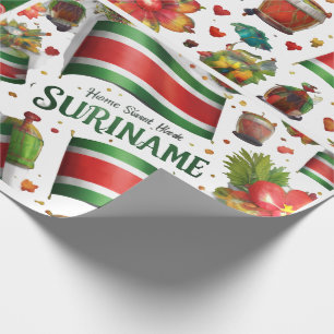 Suriname Tropical Flag Gift Wrapping Paper Colou