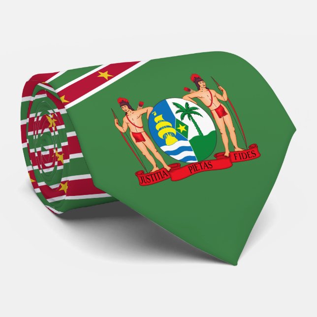 Surinamese Flag & Coat of Arms, Flag of Suriname Tie (Rolled)