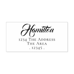 Surname And Address personalised Rubber Stamp