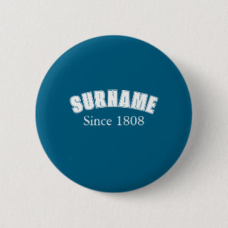 Surname Collegiate Design 6 Cm Round Badge