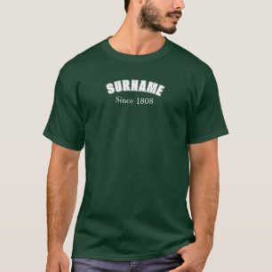 Surname Collegiate Design T-Shirt