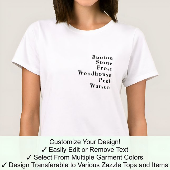Surname Forename Famous Name Trend Custom 02B T-Shirt (Creator Uploaded)