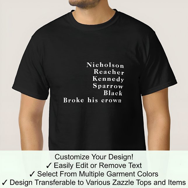 Surname Forename Famous Name Trend Custom 02W T-Shirt (Creator Uploaded)