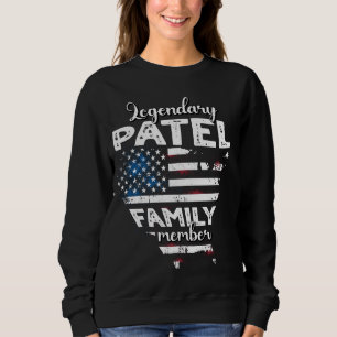 Surname Patel US Flag Patel Last Name Patel Sweatshirt