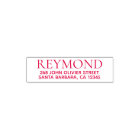 Surname with return address