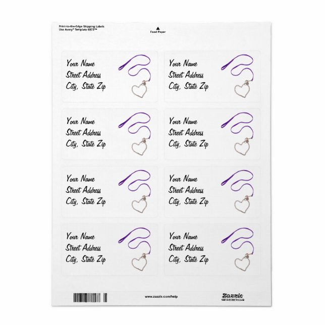 Surpentine Purple Leash and Heart Chain (Full Sheet)