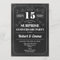 Surprise 15th Anniversary Party - Chalkboard