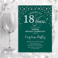 Surprise 18th Birthday Party - Green Silver