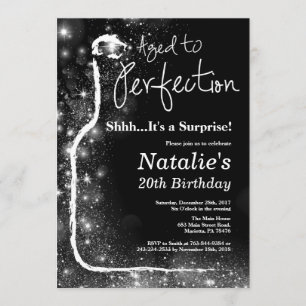Surprise 20th Birthday Wine Aged to Perfection Invitation