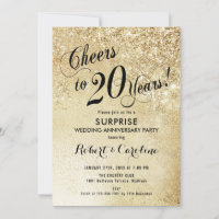 Surprise 20th Wedding Anniversary - Gold
