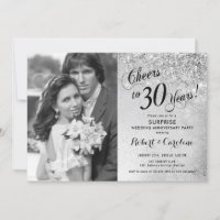 Surprise 30th Anniversary with Photo - Silver