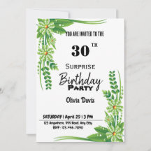 Surprise 30th Birthday Party Invitation